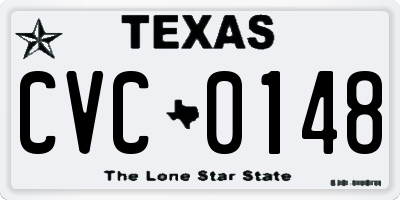 TX license plate CVC0148
