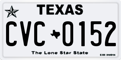 TX license plate CVC0152