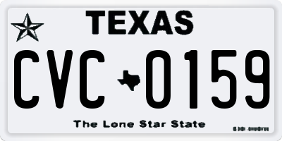 TX license plate CVC0159