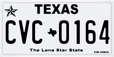 TX license plate CVC0164