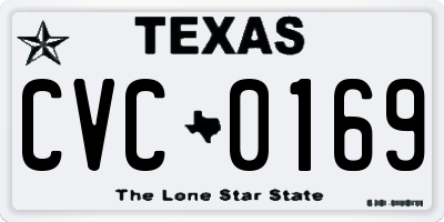TX license plate CVC0169