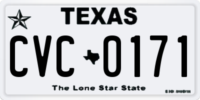 TX license plate CVC0171