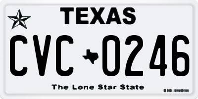 TX license plate CVC0246