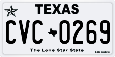 TX license plate CVC0269
