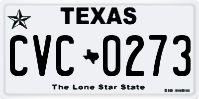 TX license plate CVC0273