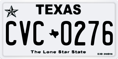 TX license plate CVC0276