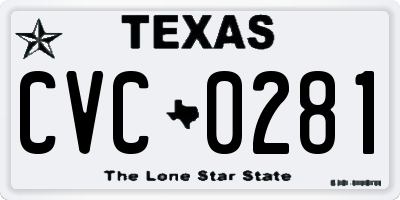 TX license plate CVC0281