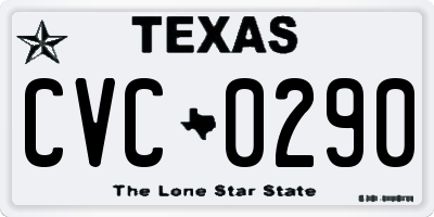 TX license plate CVC0290