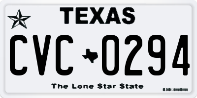 TX license plate CVC0294