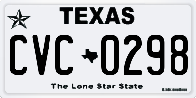 TX license plate CVC0298