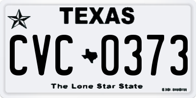 TX license plate CVC0373
