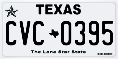 TX license plate CVC0395