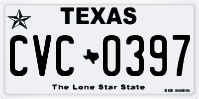 TX license plate CVC0397