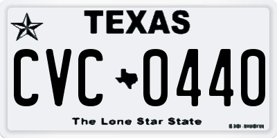 TX license plate CVC0440