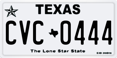 TX license plate CVC0444
