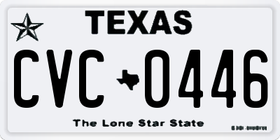 TX license plate CVC0446