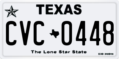 TX license plate CVC0448