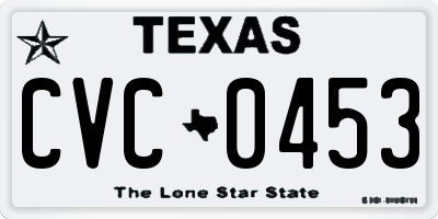 TX license plate CVC0453