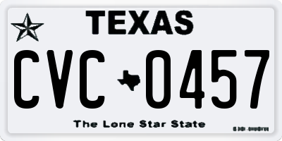TX license plate CVC0457