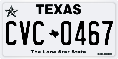 TX license plate CVC0467