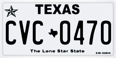 TX license plate CVC0470