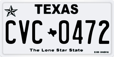TX license plate CVC0472