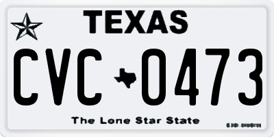 TX license plate CVC0473