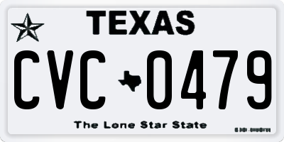 TX license plate CVC0479