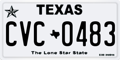 TX license plate CVC0483