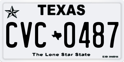 TX license plate CVC0487