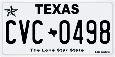 TX license plate CVC0498