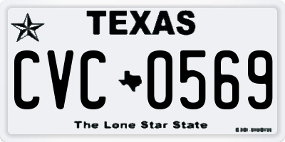 TX license plate CVC0569