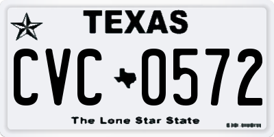 TX license plate CVC0572