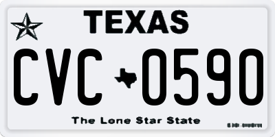 TX license plate CVC0590