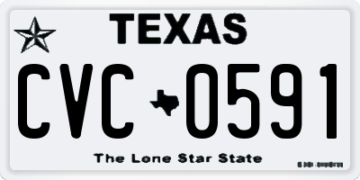 TX license plate CVC0591