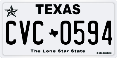 TX license plate CVC0594