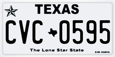 TX license plate CVC0595