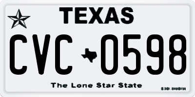TX license plate CVC0598