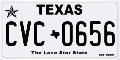 TX license plate CVC0656