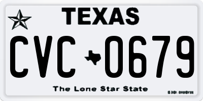 TX license plate CVC0679