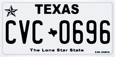 TX license plate CVC0696