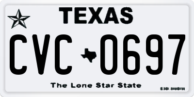 TX license plate CVC0697