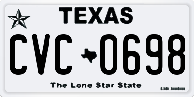 TX license plate CVC0698