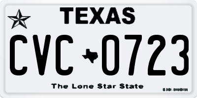 TX license plate CVC0723