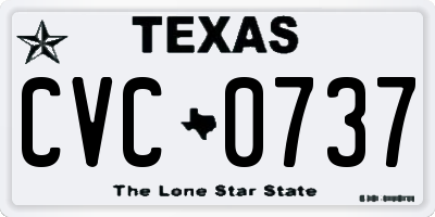 TX license plate CVC0737