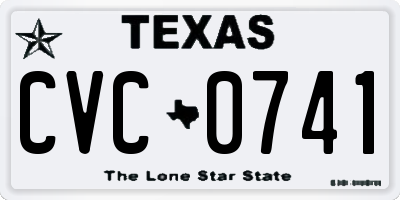 TX license plate CVC0741