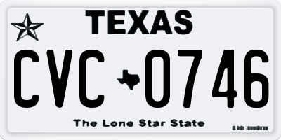 TX license plate CVC0746