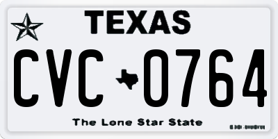 TX license plate CVC0764