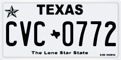 TX license plate CVC0772