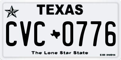 TX license plate CVC0776
